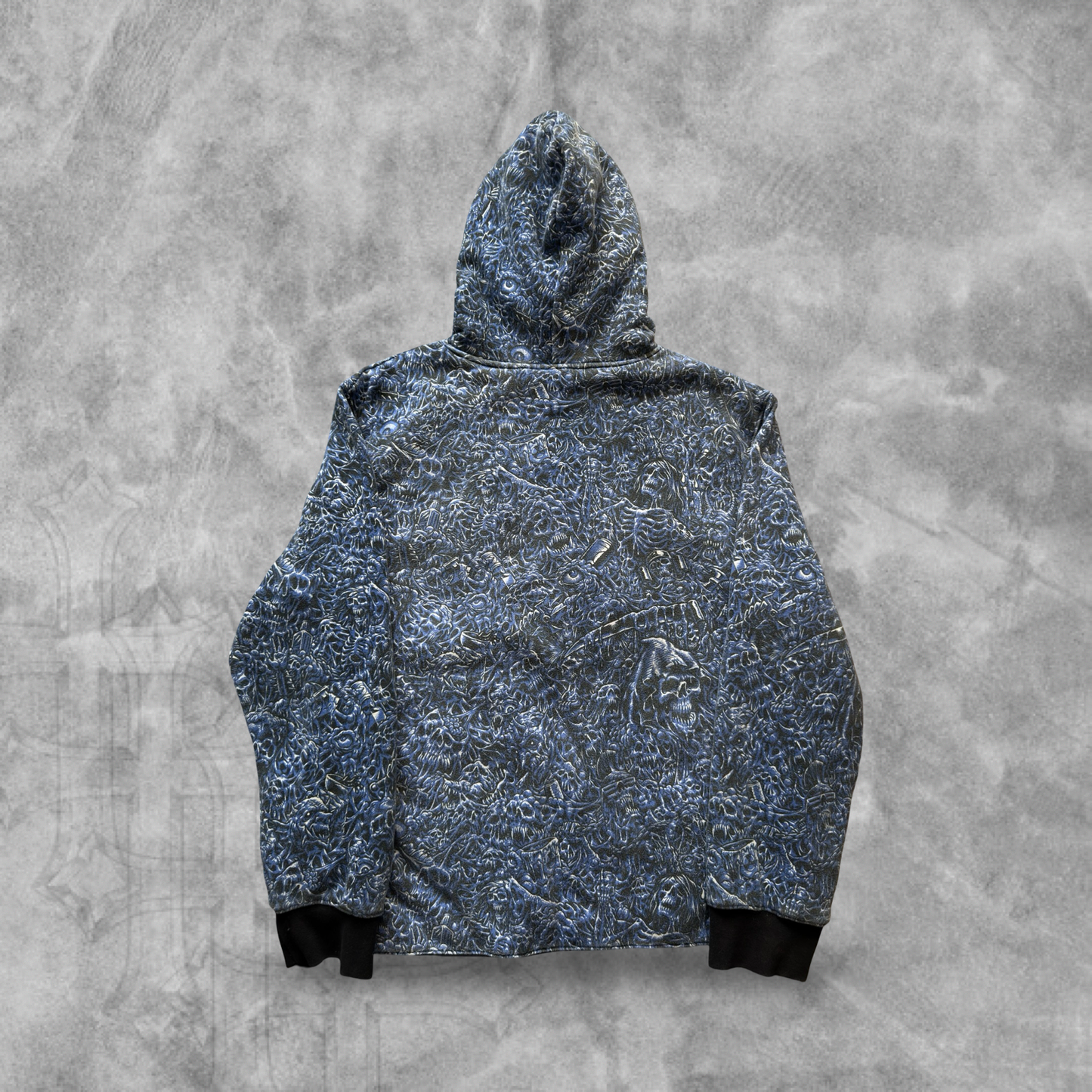 Blue Lurking Class AOP Hooded Full Zip Jacket 2000s (XL)