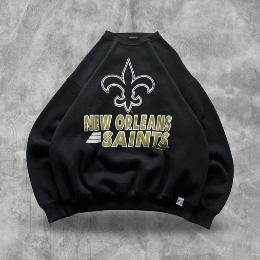 Black New Orleans Saints Sweatshirt 1990s (XL)