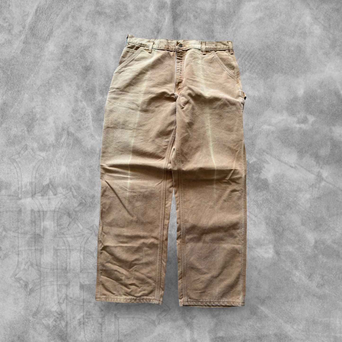 Faded Tan Carhartt Carpenter Pants 1990s (38x32)