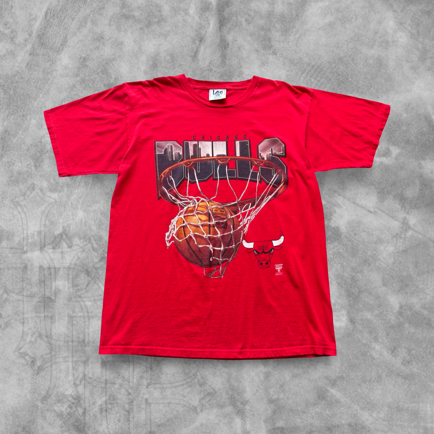 Red Chicago Bulls Hoop Shirt 1990s (XL)