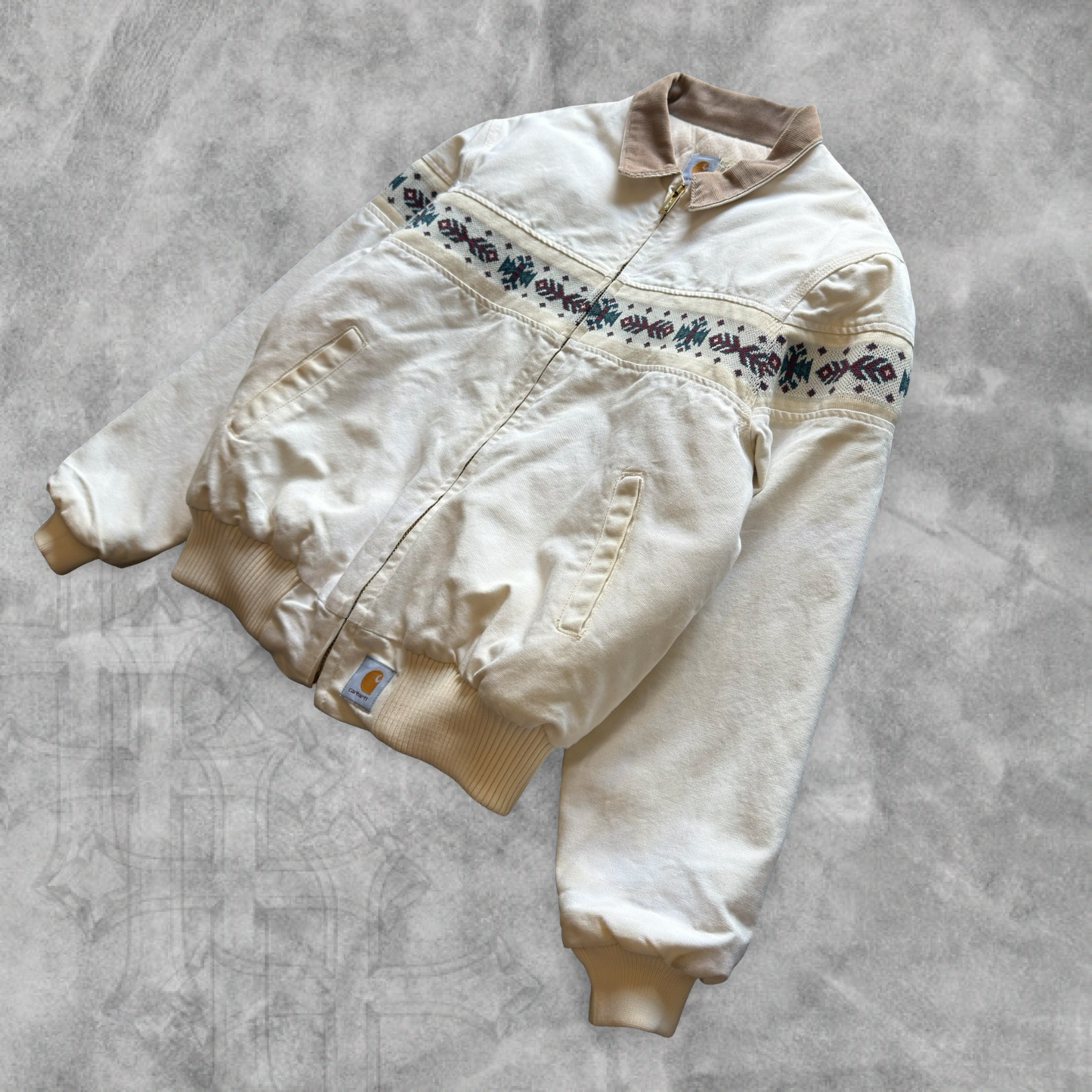 White Carhartt Aztec Santa Fe Jacket 1990s (XL)