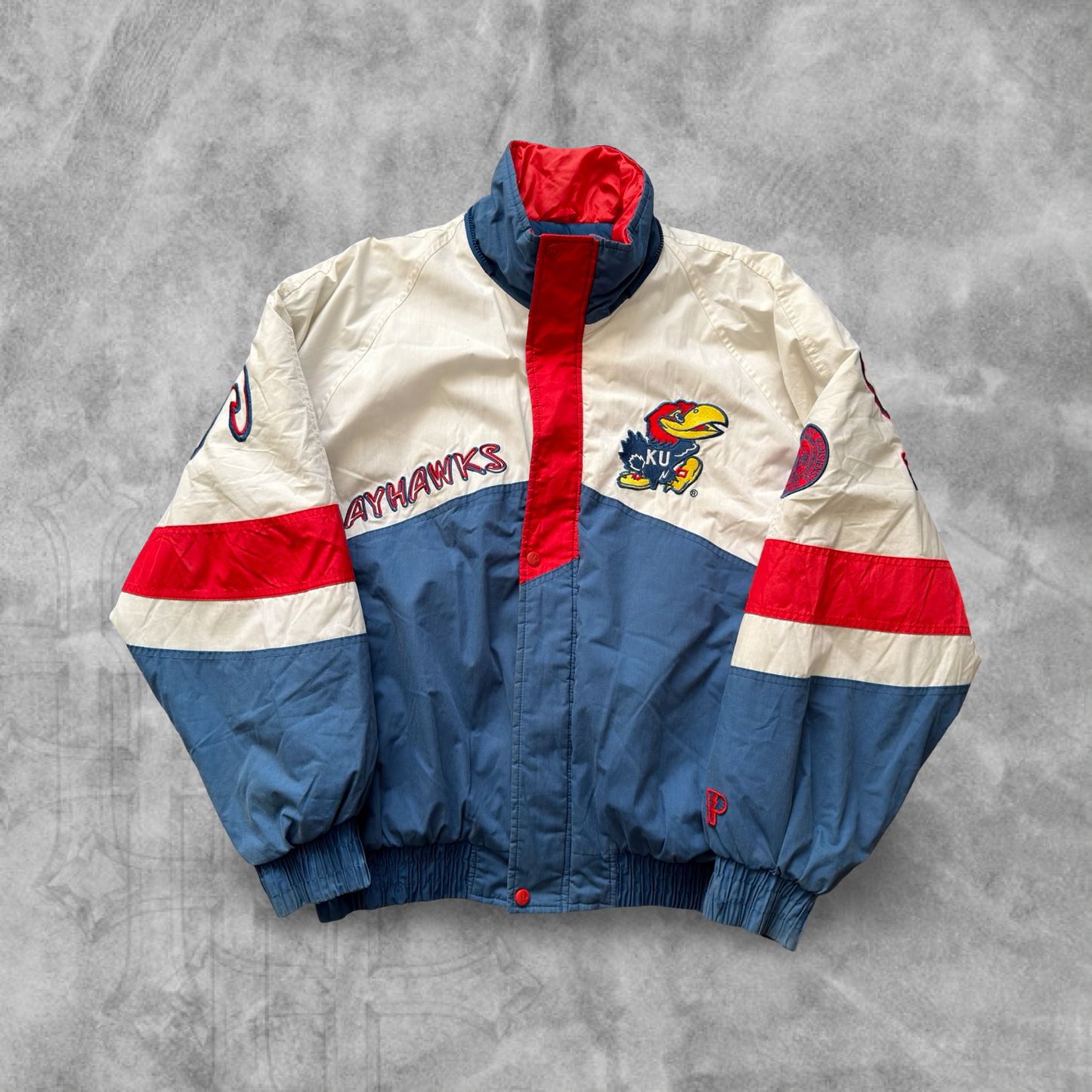 White Kansas Jayhawks Pro Player Jacket 1990s (XL)