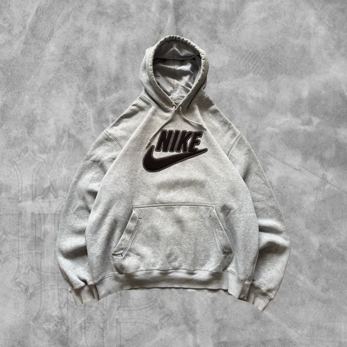 Gray Nike Essential Hoodie 2000s (XL)