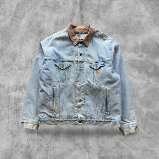 Faded Denim Carhartt Trucker Jacket 1990s (L)