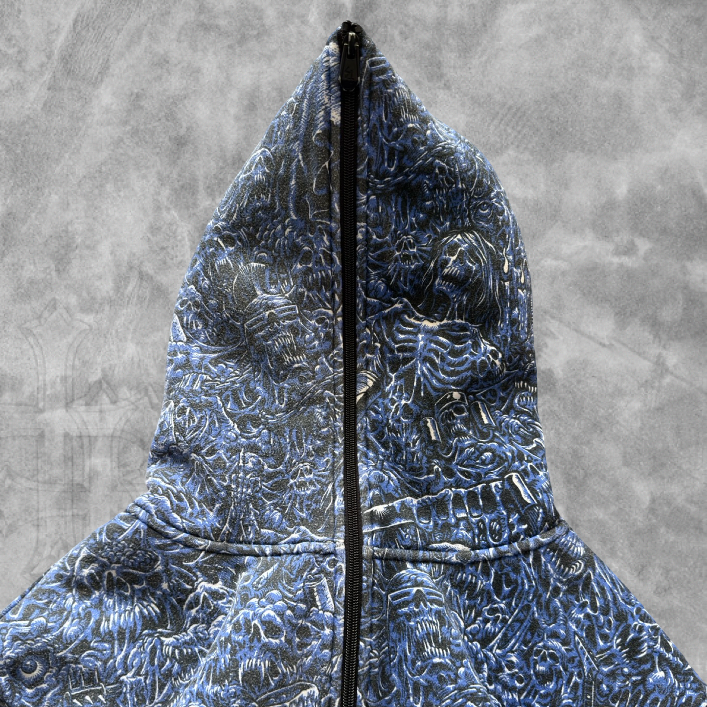 Blue Lurking Class AOP Hooded Full Zip Jacket 2000s (XL)