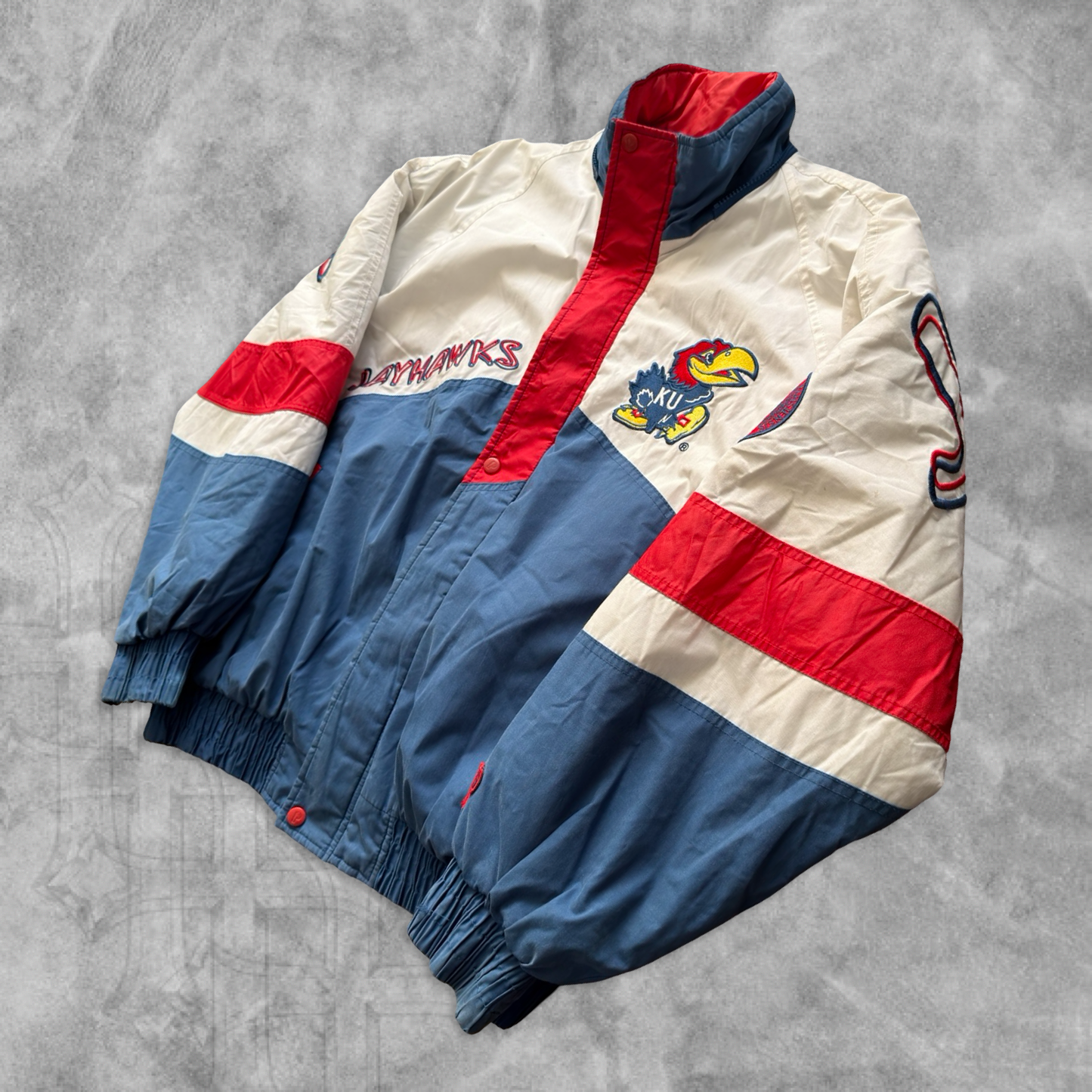 White Kansas Jayhawks Pro Player Jacket 1990s (XL)