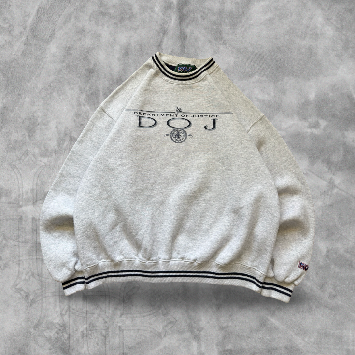 Gray Department Of Justice Sweatshirt 1990s (L)