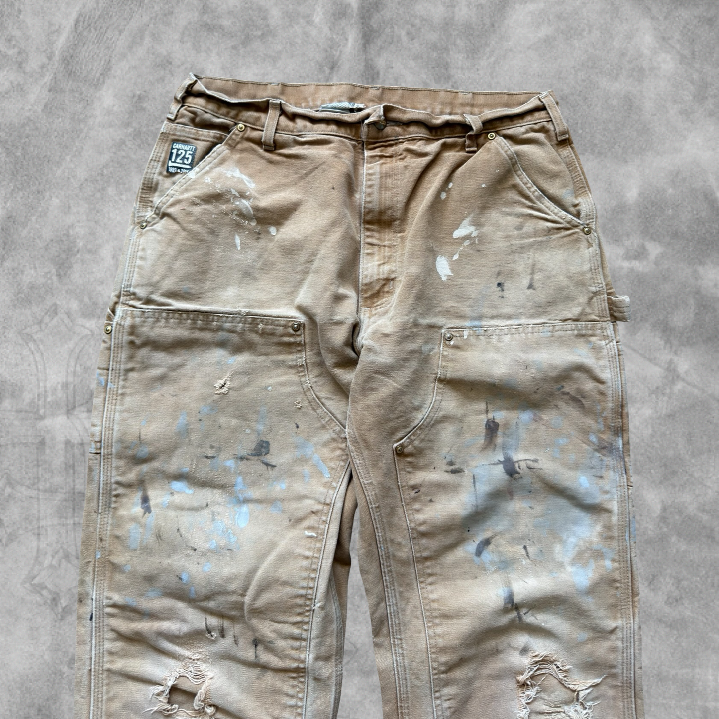 Faded Distressed Carhartt Double Knee Carpenter Pants 2000s (36x34)
