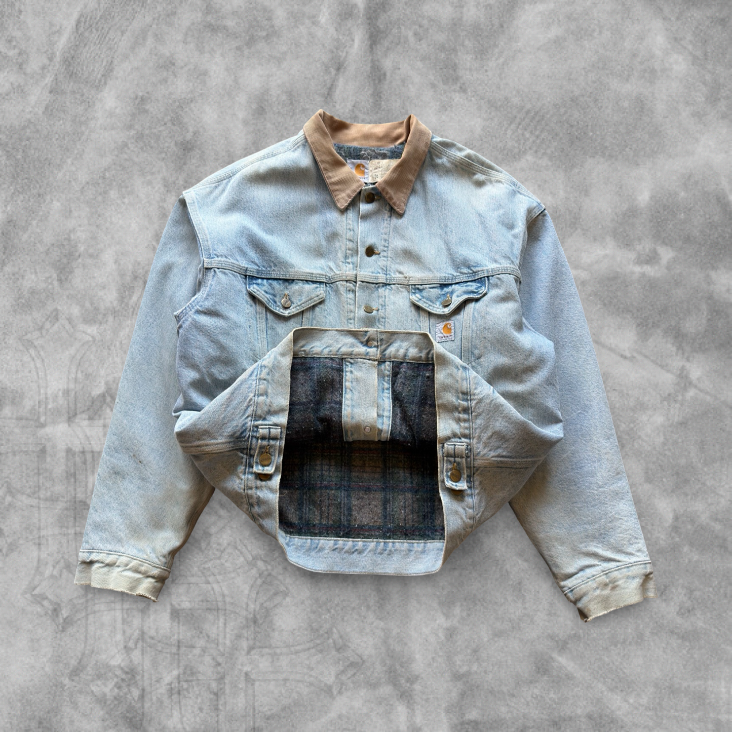 Faded Denim Carhartt Trucker Jacket 1990s (L)