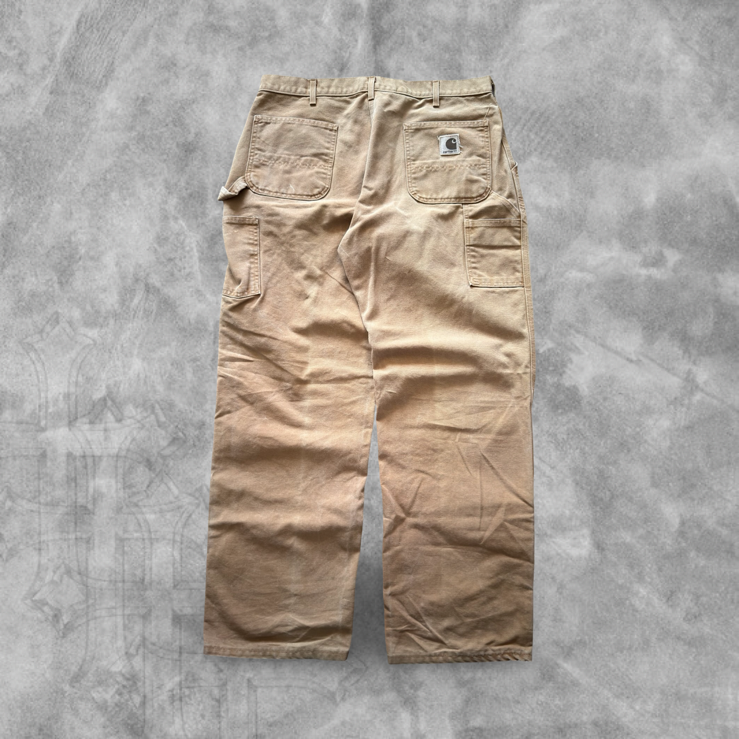 Faded Tan Carhartt Carpenter Pants 1990s (38x32)