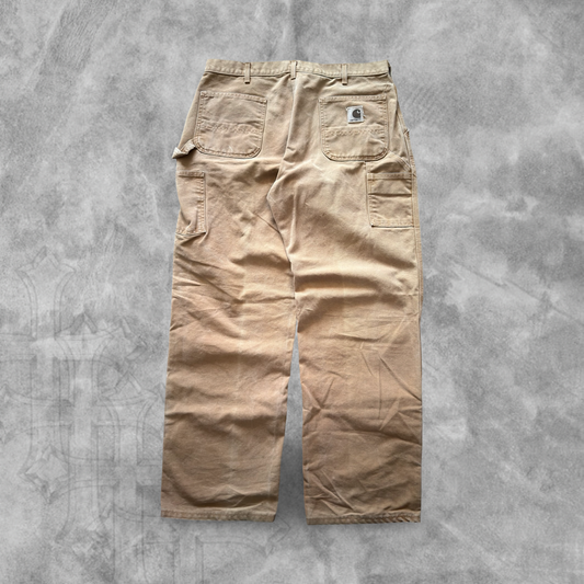 Faded Tan Carhartt Carpenter Pants 1990s (38x32)
