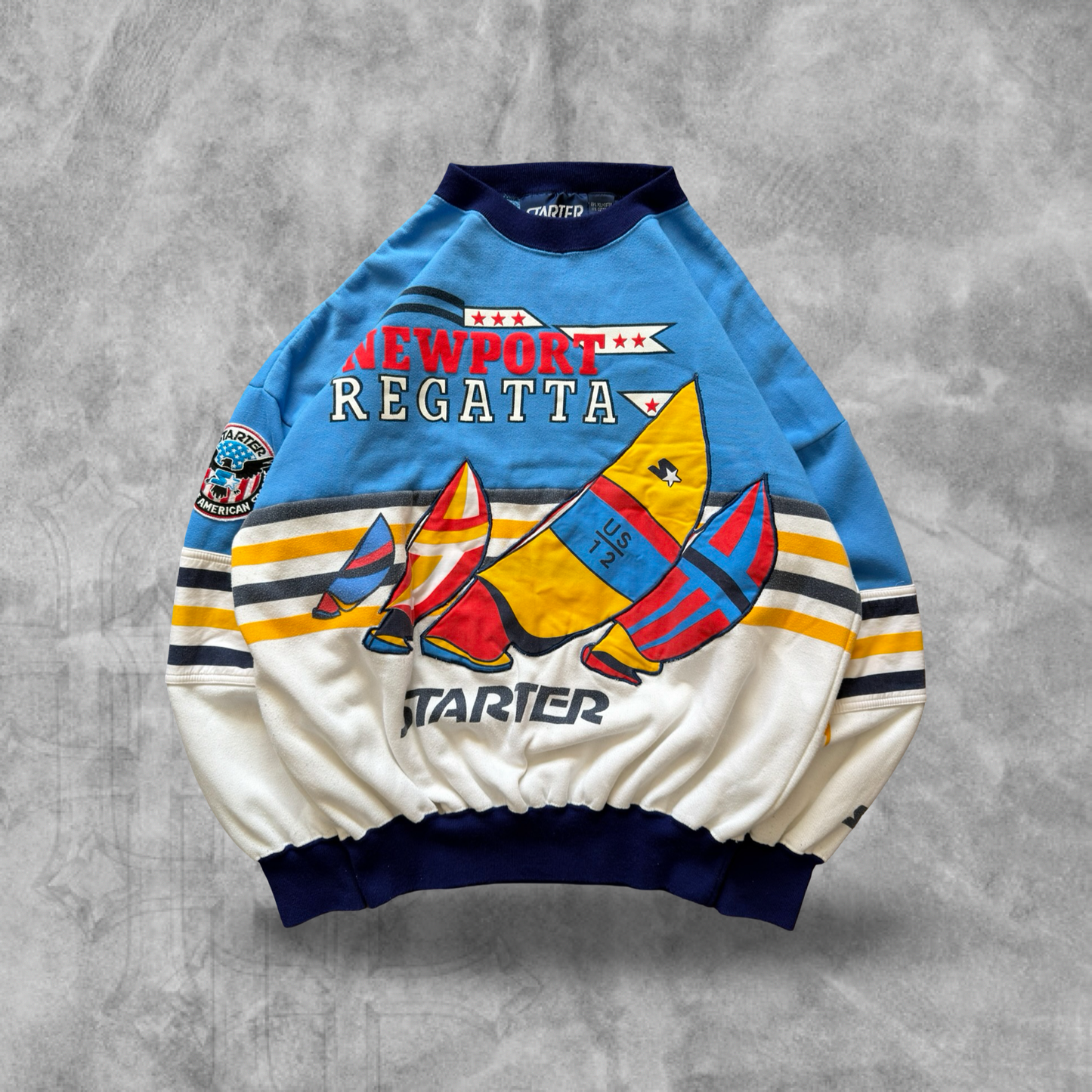 Multicolored Newport Regatta Starter Sweatshirt 1990s (XL)