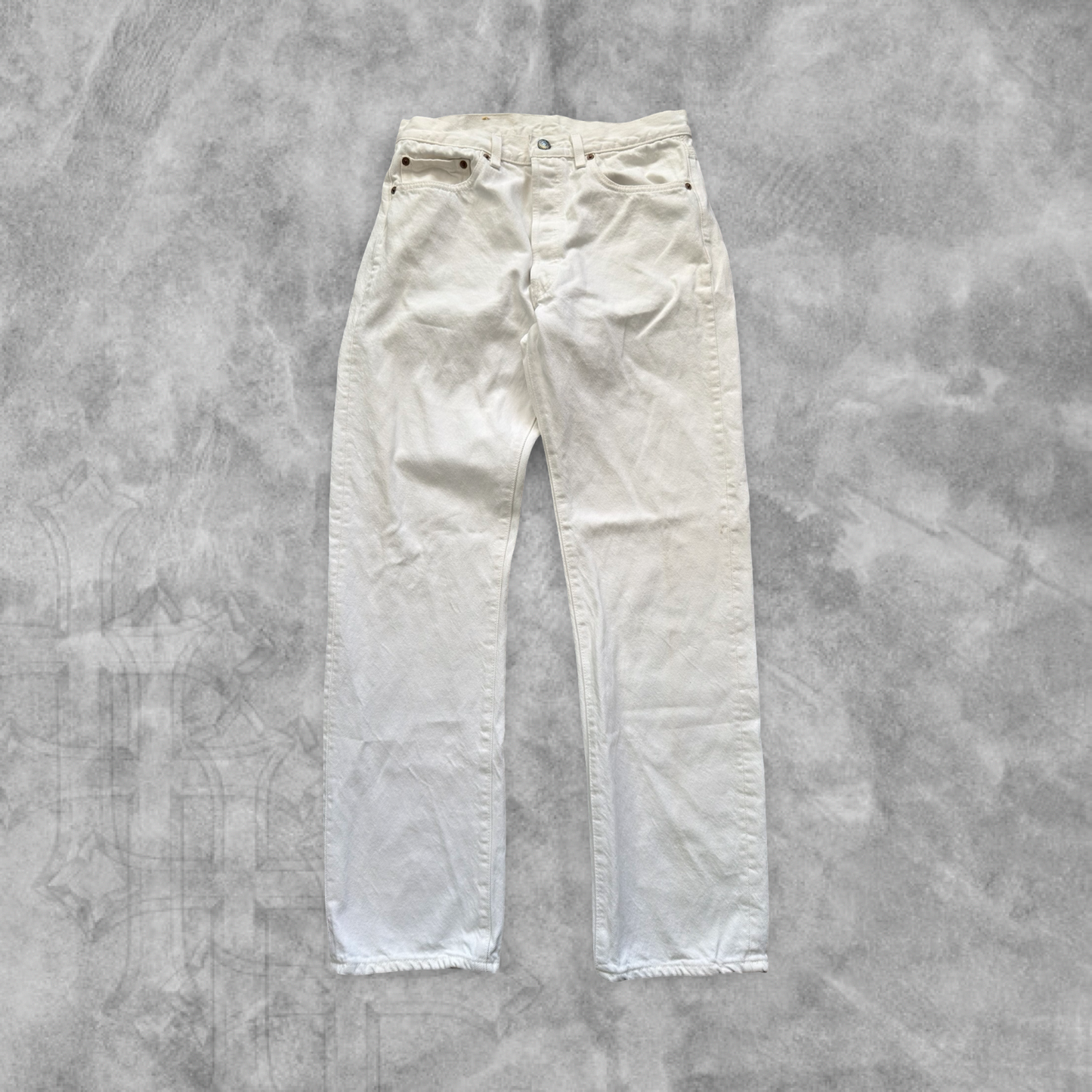 White Denim Levi’s 501 Jeans 1990s (30x31)