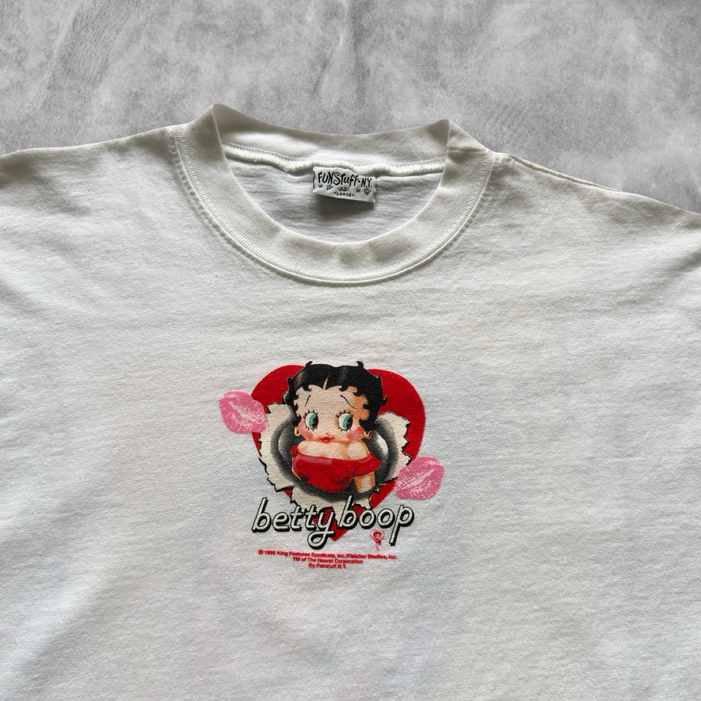 White Betty Boop Post Stamp Shirt 1995 (XL)