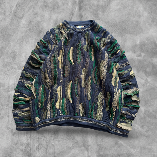 Multicolored Textured Coogi Sweater 1990s (L)