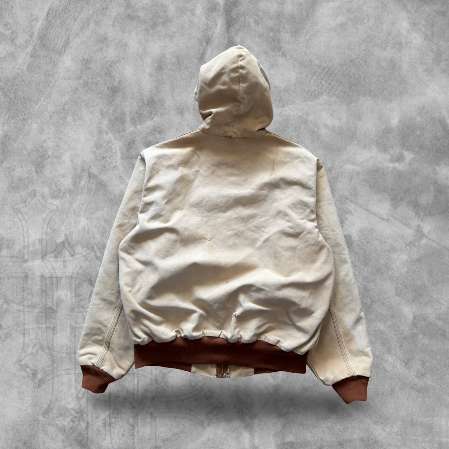 Faded Tan Carhartt Hooded Jacket 1990s (L)