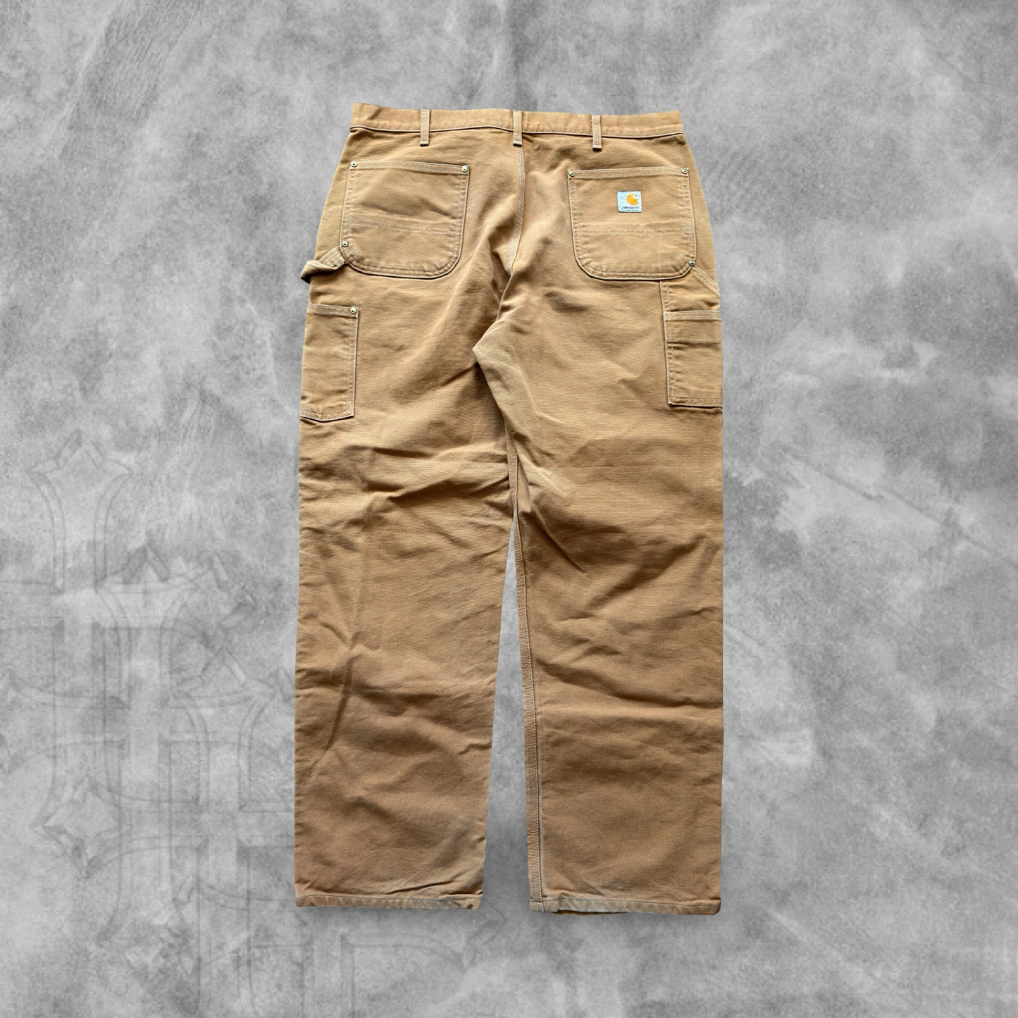 Tan Carhartt Double Knee Carpenter Pants 1990s (40x30)
