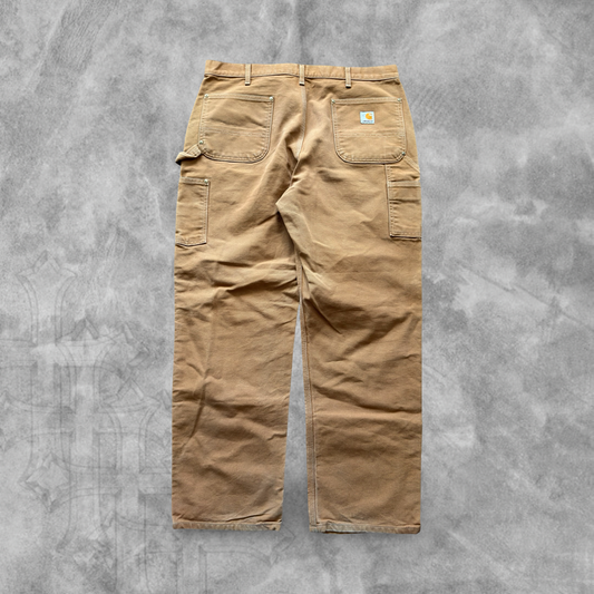 Tan Carhartt Double Knee Carpenter Pants 1990s (40x30)