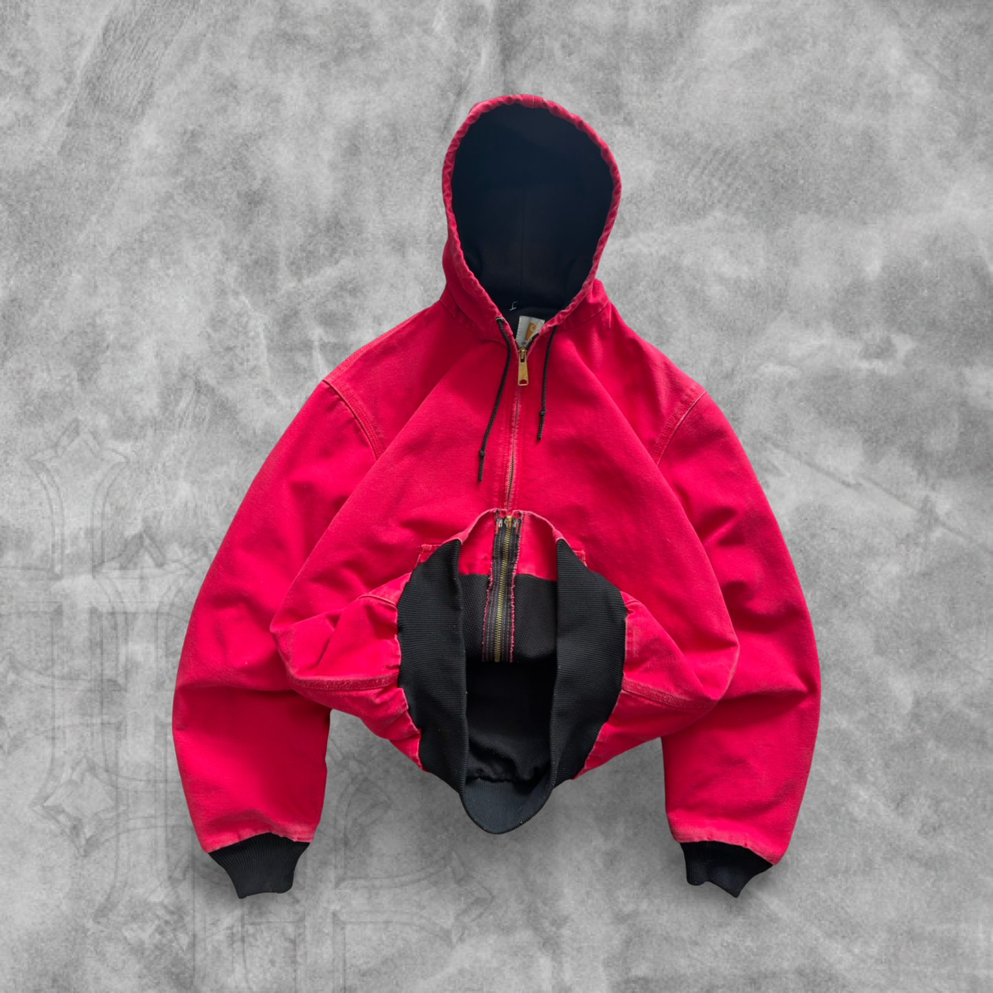 Red Carhartt Hooded Jacket 1990s (S)
