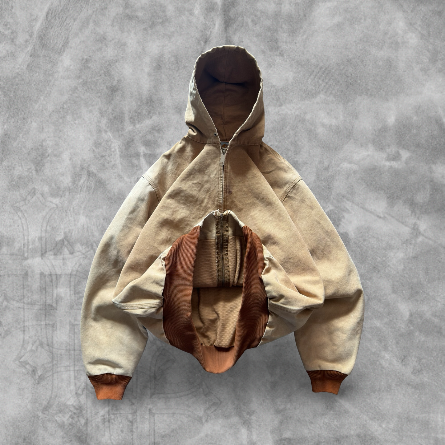 Tan Carhartt Hooded Jacket 1990s (XL)