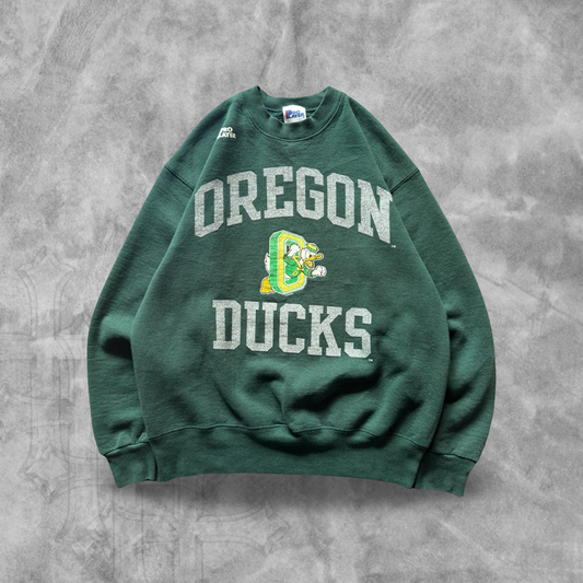 Forrest Green Oregon Ducks Sweatshirt 1990s (L)