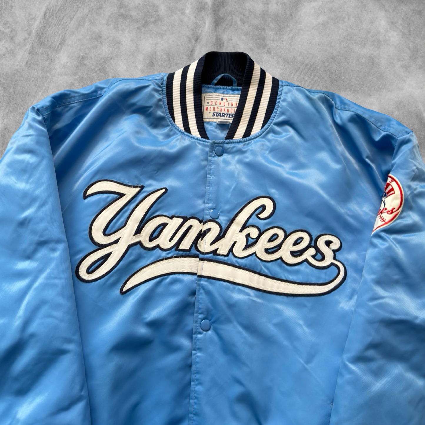 Baby Blue New York Yankees Starter Jacket 1990s (XL)