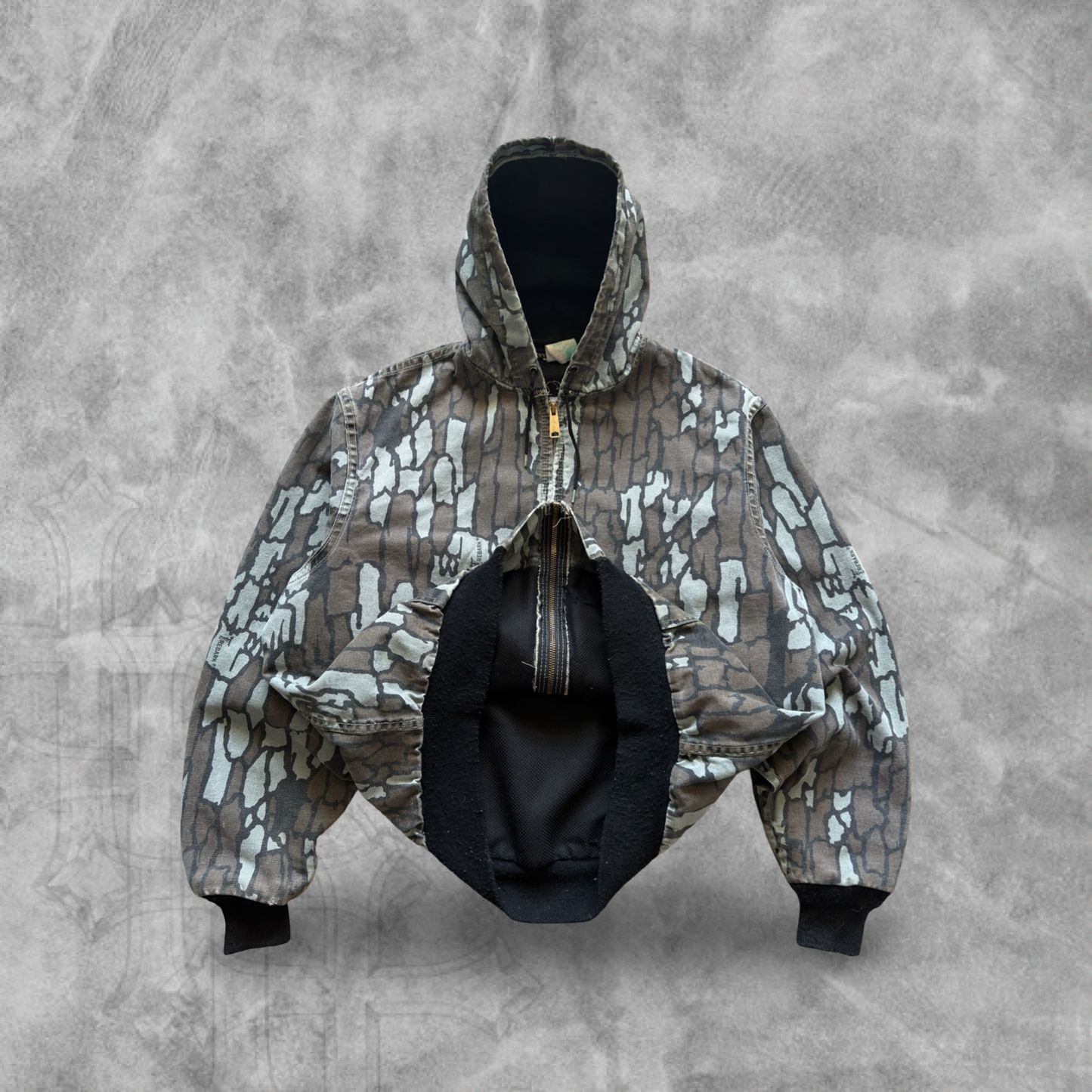 Rebark Camo Carhartt Hooded Jacket 1980s (M)