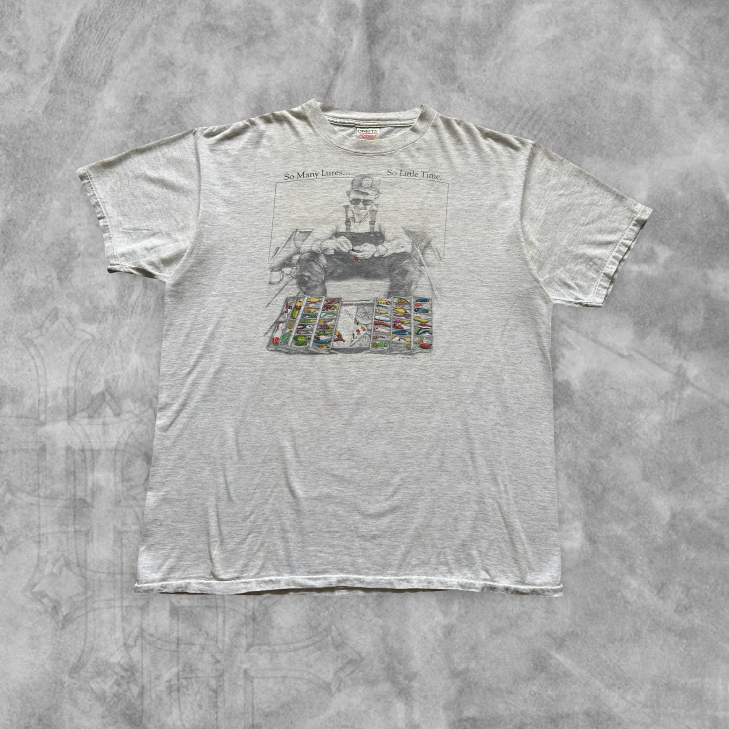 Gray So Many Lures Shirt 1990s (XL)