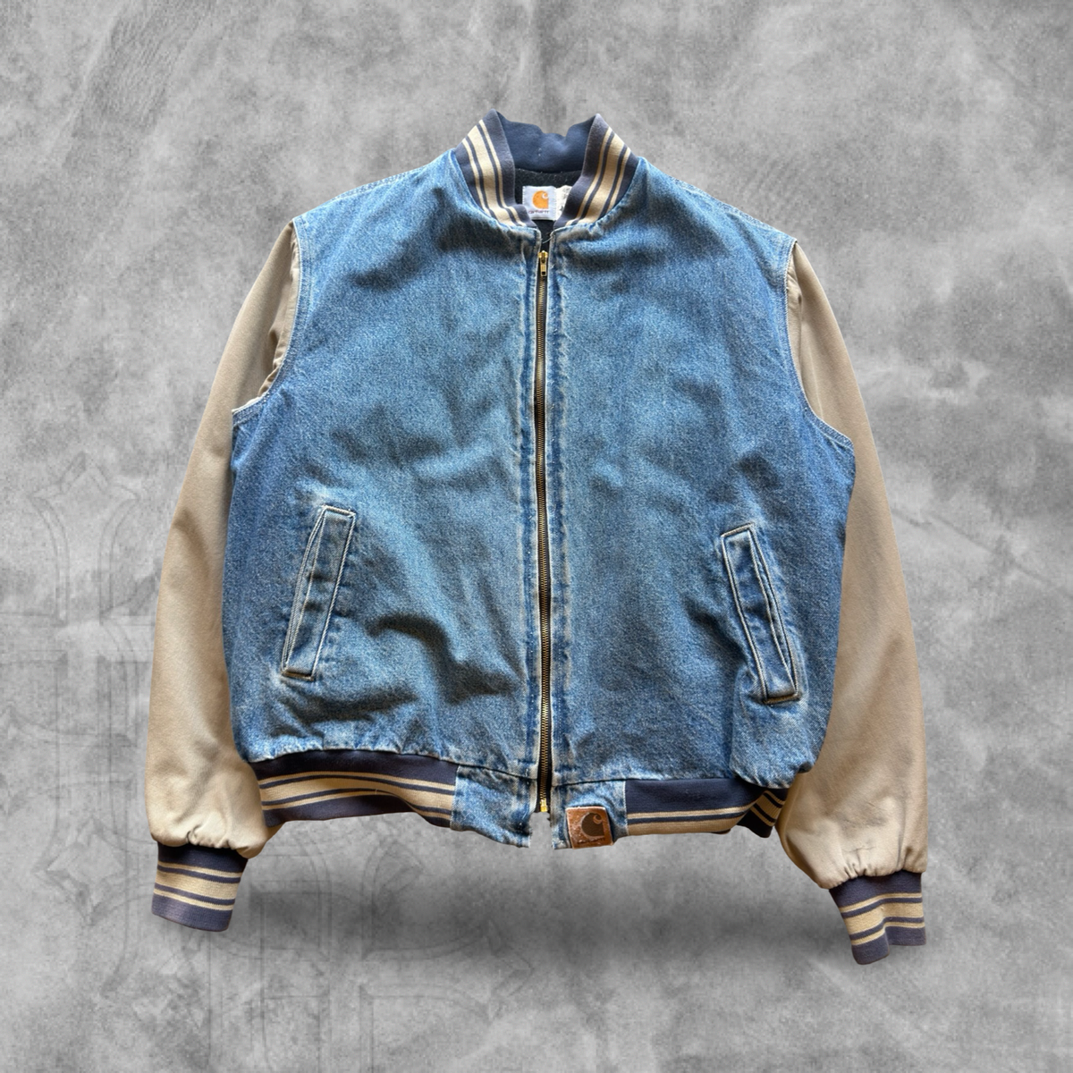 Denim Carhartt Varsity Jacket 1990s (XL)