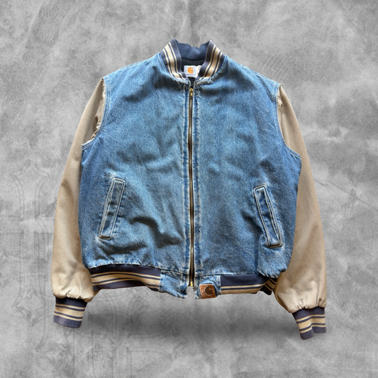 Denim Carhartt Varsity Jacket 1990s (XL)