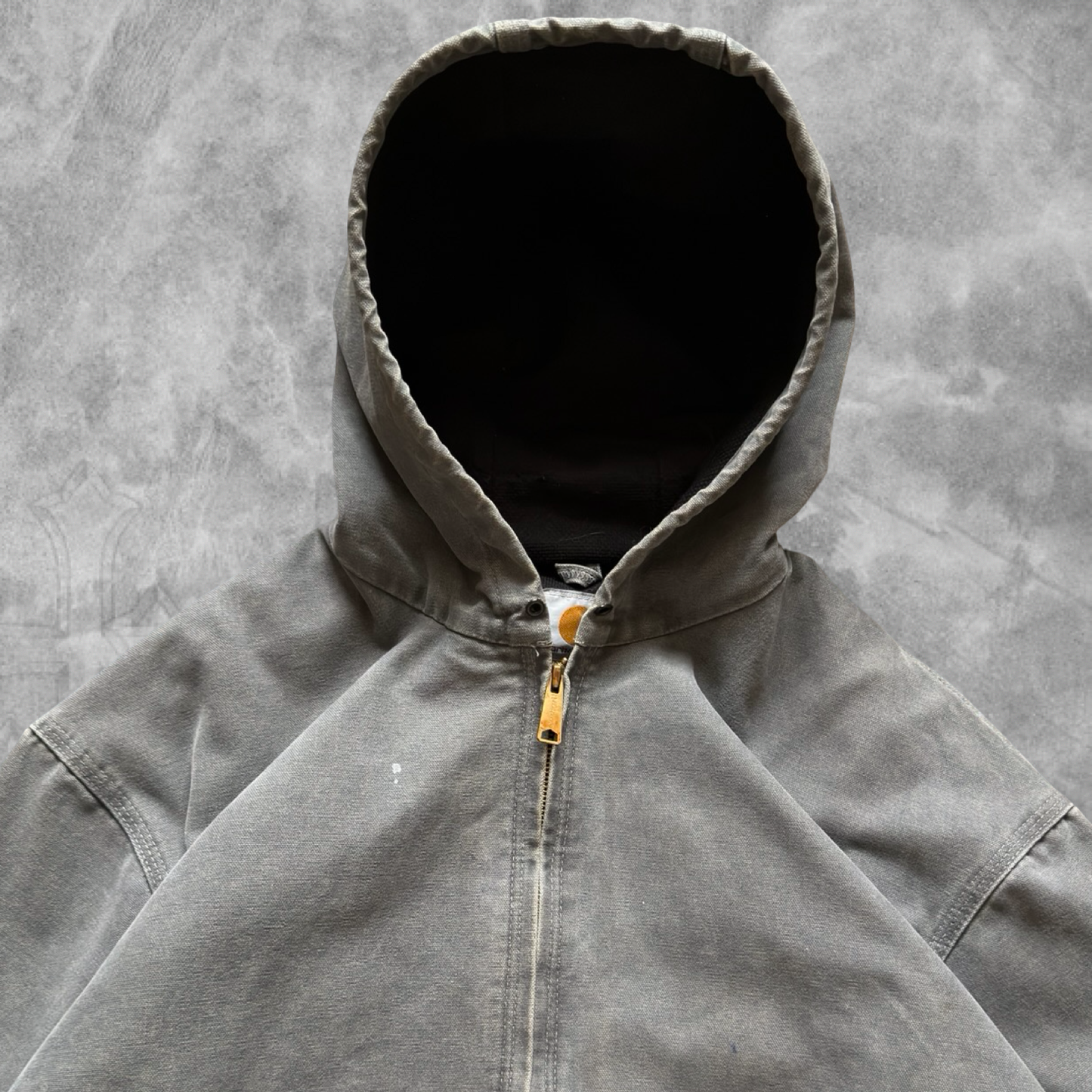 Gray Carhartt Hooded Jacket 1990s (XXL)
