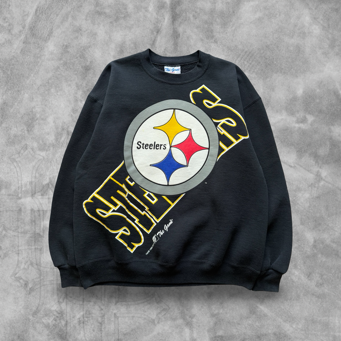 Black Pittsburgh Steelers Sweatshirt 1990s (L)
