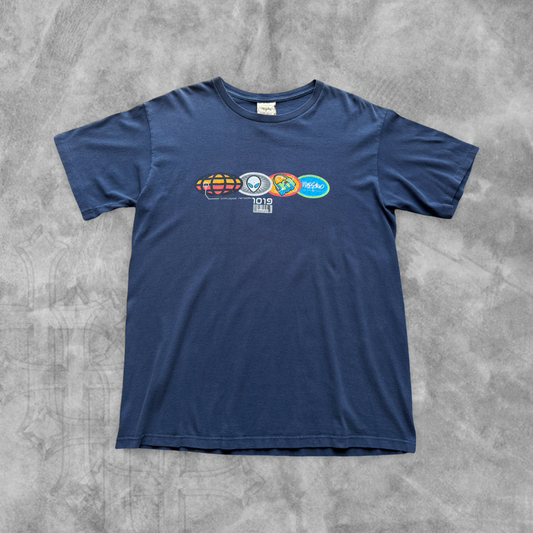 Navy Blue Mossimo Skate Alien Shirt 1990s (L)