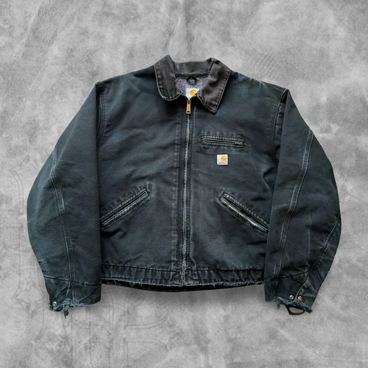 Faded Distressed Black Carhartt  Detroit Jacket 2004 (XL)