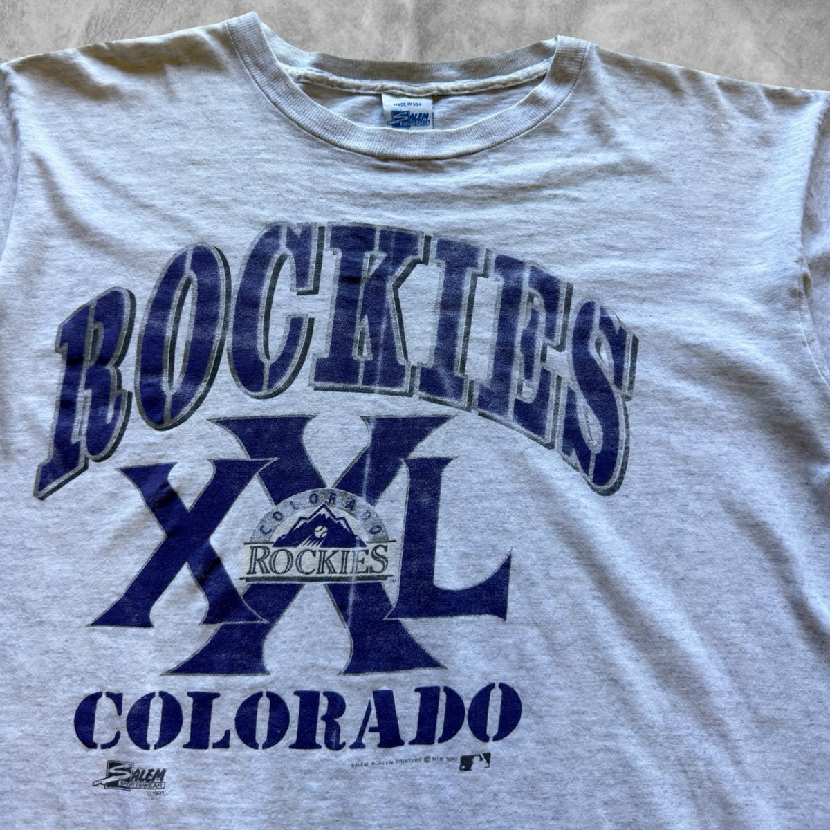 Heather Gray Colorado Rockies Shirt 1990s (L)