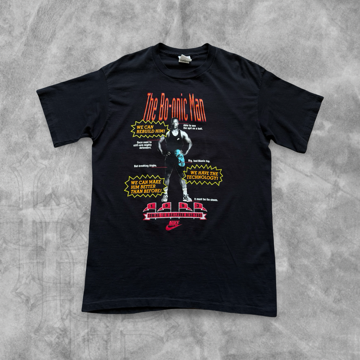 Black Bo Jackson Bo-inc Man Nike Shirt 1993 (XL)