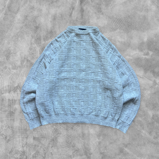 Light Gray Knit Sweater 1990s (L)