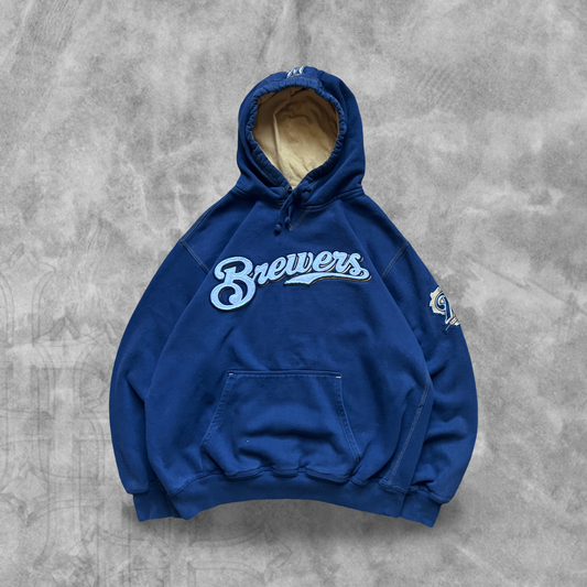 Navy Blue Brewers Hoodie 2000s (L)
