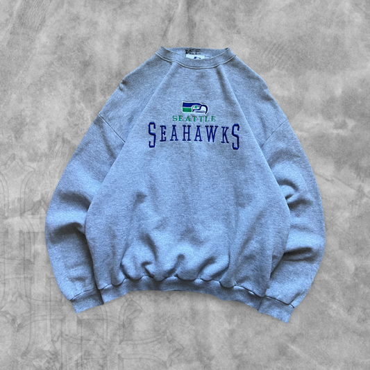 Gray Seattle Seahawks Sweatshirt 1990s (M)
