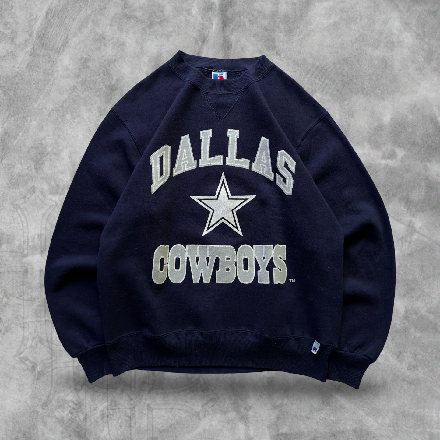 Navy Blue Dallas Cowboys Russell Athletic Sweatshirt 1990s (M)