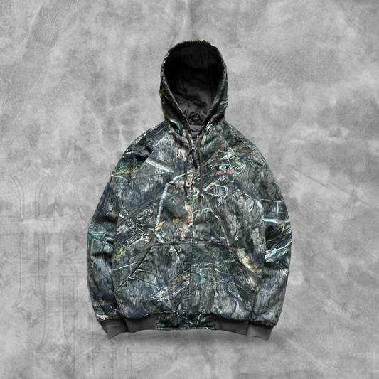 Camo Mossy Oak Hooded Jacket 1990s (M)