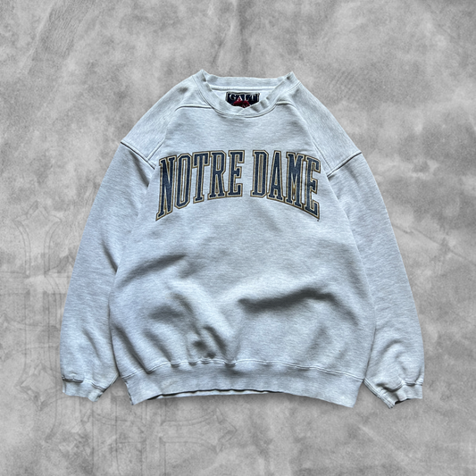 Heather Gray Notre Dame Sweatshirt 1990s (L)