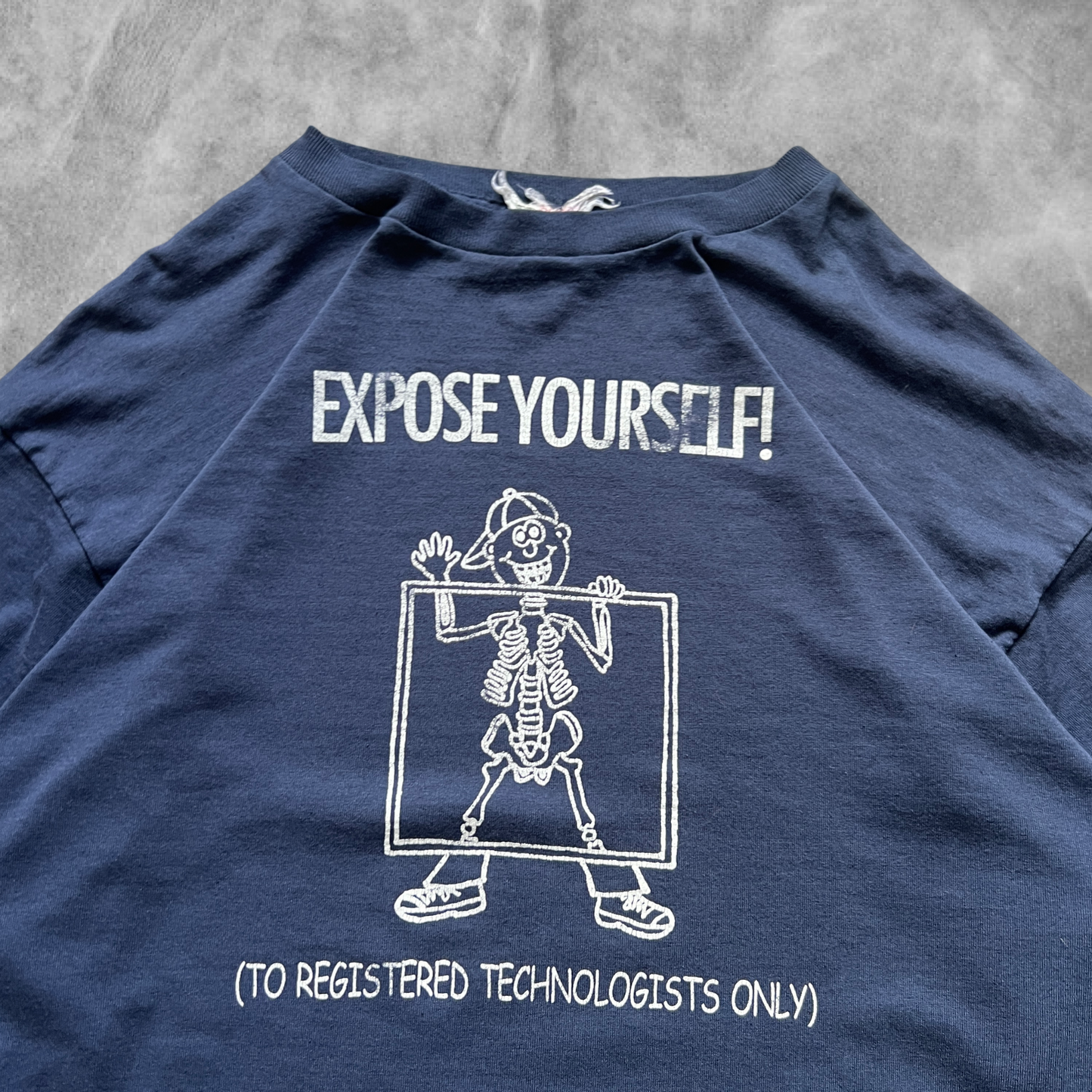Faded Blue “Expose Yourself” Long Sleeve Shirt 1990s (XL)