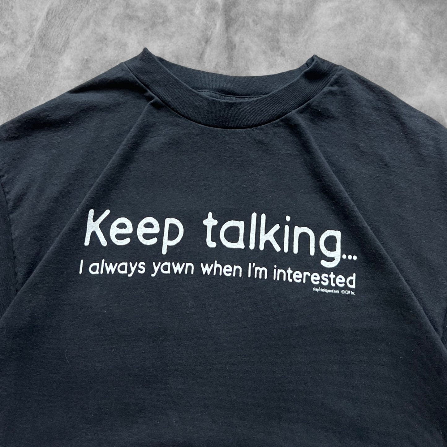 Black “Keep Talking” Shirt 2000s (M)