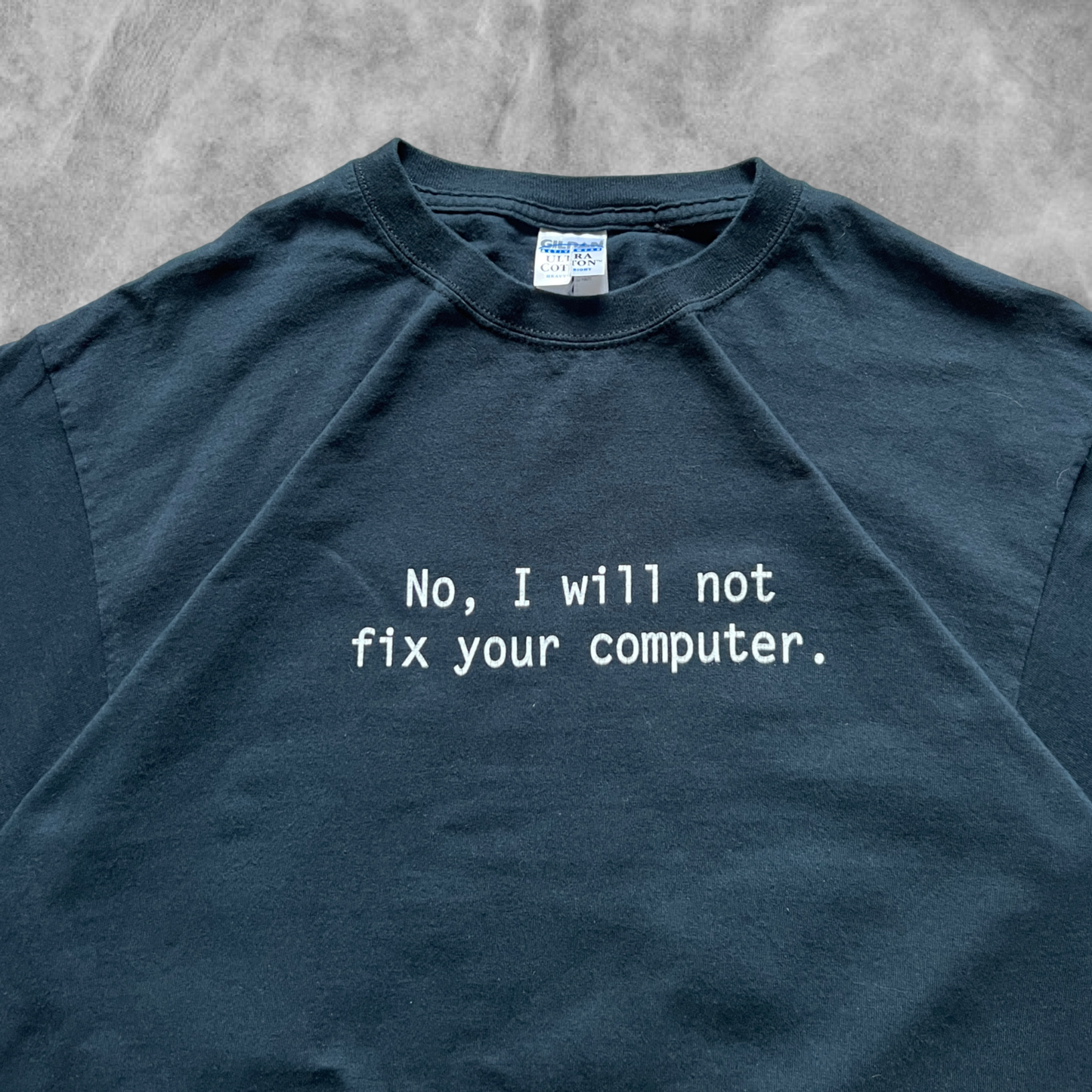 Black “No, I Will Not Fix Your Computer” Shirt 1990s (XL)