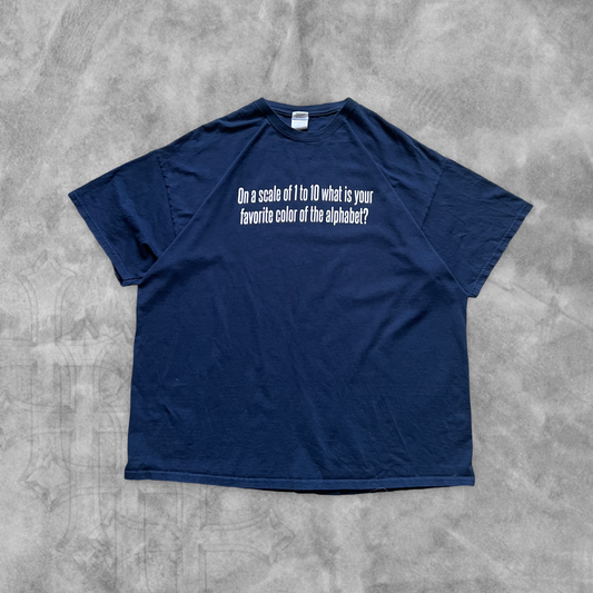 Navy Blue “On A Scale Of 1 To 10” Shirt 2000s (XL)
