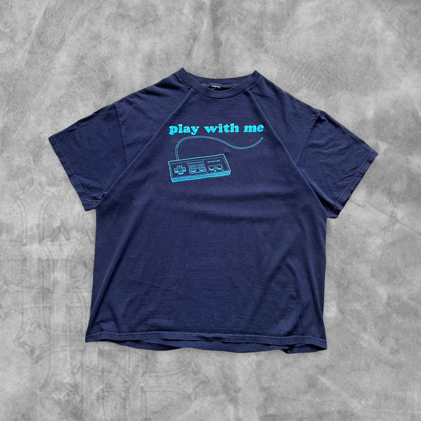 Navy Blue Nintendo “Play With Me” Shirt 2004 (L)