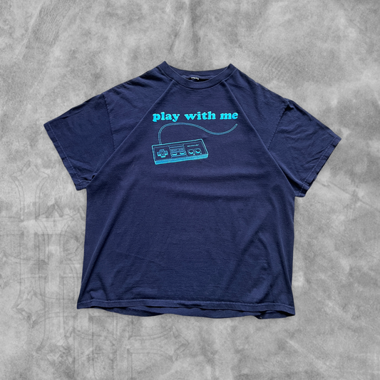 Navy Blue Nintendo “Play With Me” Shirt 2004 (L)