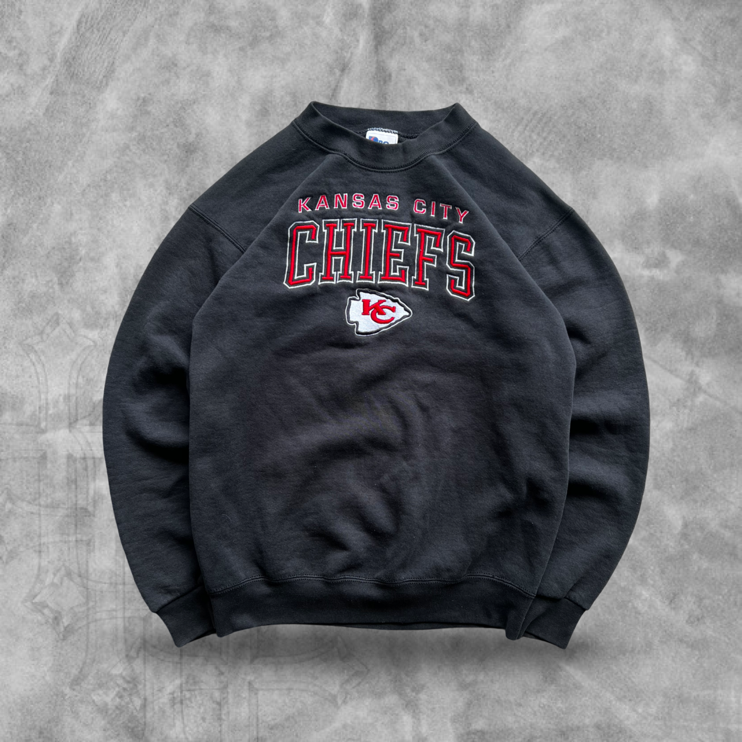 Black Kansas City Chiefs Sweatshirt 1990s (S)