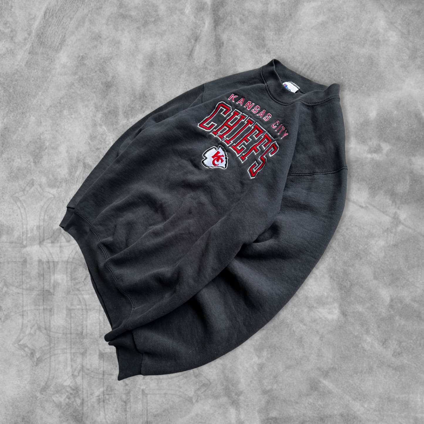 Black Kansas City Chiefs Sweatshirt 1990s (S)